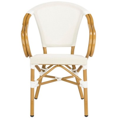 Karine Beige Aluminum Frame Transitional Arm Chair