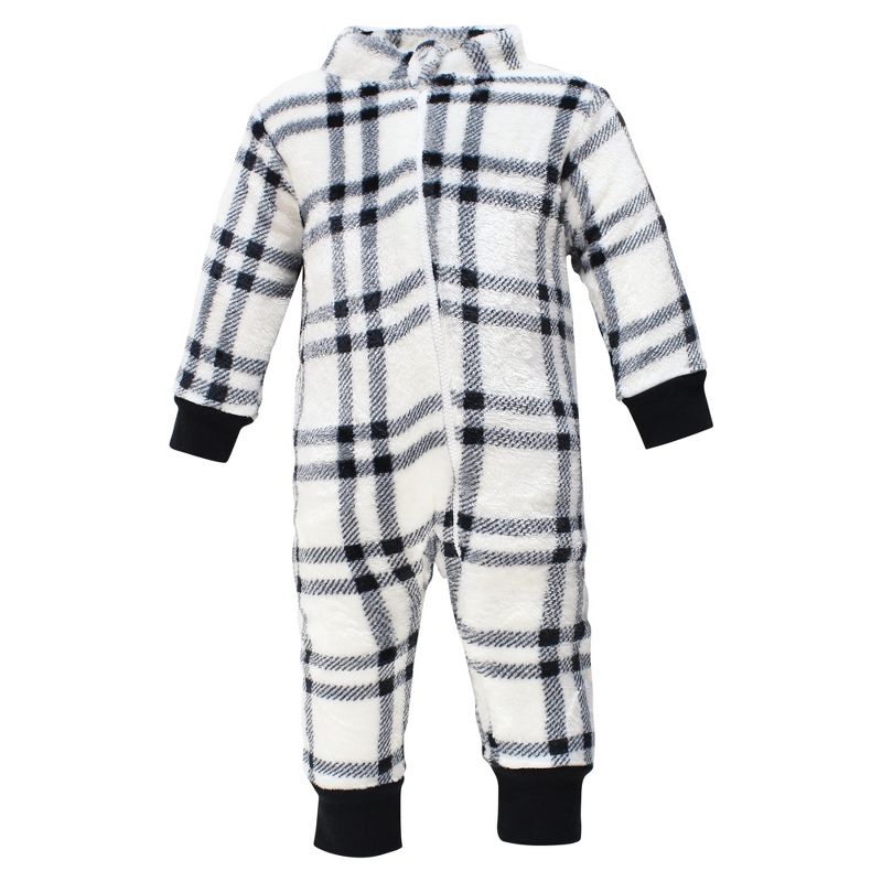 Hudson Baby Infant Boy Plush Jumpsuits, Brown Bear, 4 of 5
