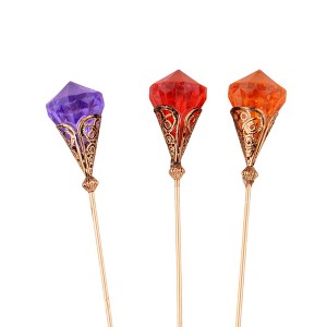 Anna-Kaci Classic Vintage 3Pcs Hat Pin Set with Rhinestone Teardrop and Pearl Accents for Scarves Lapels and Hat Accessories - 3pcs Beautiful - 1 of 4