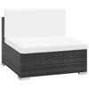 vidaXL Patio Sofa Set Set of 6 Black, Cream White - 4 of 4