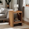 Hommoo Solid Wood 2-Tier End Table with Rounded Edges, Living Room Side Table - 4 of 4