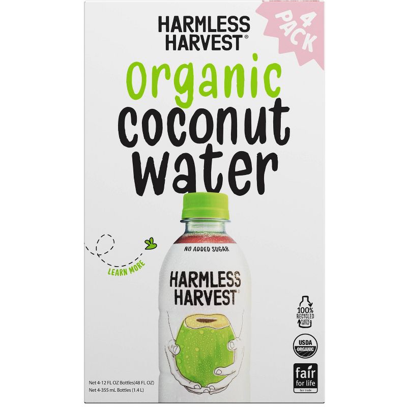 Harmless Harvest Organic Coconut Water - 4ct/12 fl oz, 1 of 7