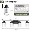 Dovelina Metal Frame Glass Shade Vanity Mirror Lights Wall Light - 3 of 4