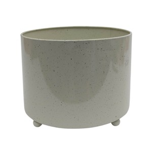 White Speckled Metal Planter - Foreside Home & Garden - 1 of 4