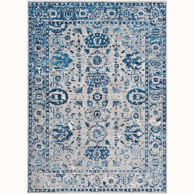 Mark & Day Kedrick 5'3"x7'3" Rectangle Woven Indoor Area Rugs Light Gray: Traditional Stain-Resistant Polypropylene Rug
