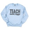 Simply Sage Market S.W.Smiley Teach Checkered Sweatshirt - 2 of 4