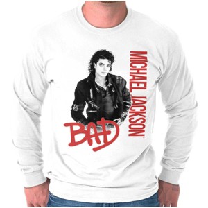 Michael Jackson Bad Music Album Cover Long Sleeve TShirt Men Women Brisco Brands - 1 of 4