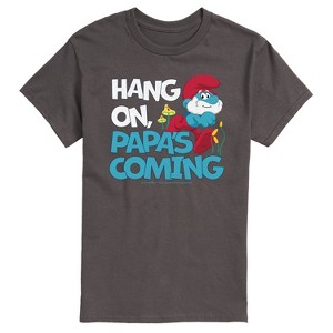 Men's - Smurfs - Hang On Papas Coming Short Sleeve Graphic T-Shirt - 1 of 4