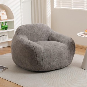 Teddy Bean Bag Couch,Soft Faux Fur Bean Bag Chair with Memory Foam for Adults,Large Bean Bag Sofa for Living Room or Bedroom-Koiai - 1 of 4