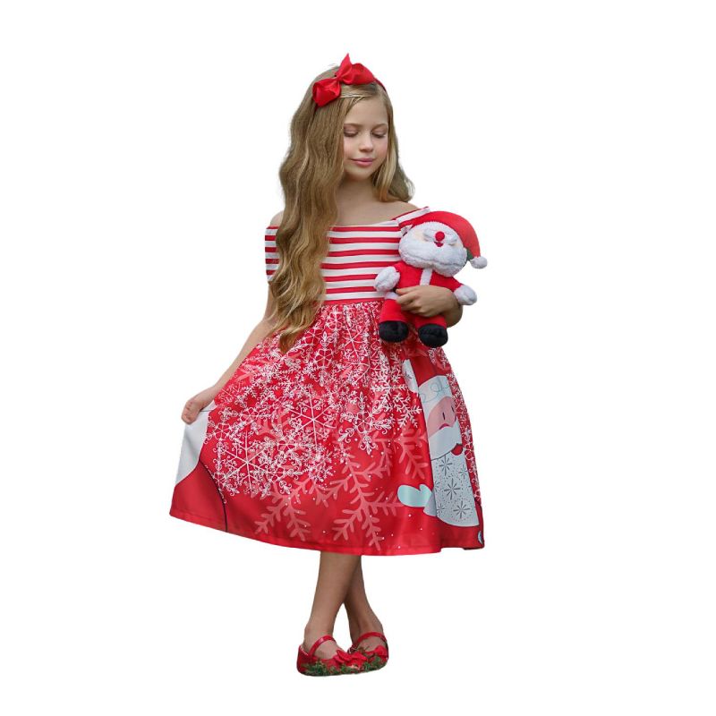 Girls We All Love Santa Holiday Dress - Mia Belle Girls, 1 of 6