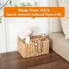 LunaLulinlk Wicker Flatware Organizer,Rectangular Basket Holder for Kitchen Table, Cabinet, Pantry - Utensil Caddy for Forks, Knives, Spoons - 4 of 4