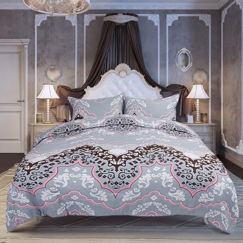 Reactive Print bedding sets luxury include Duvet Cover Bed sheet