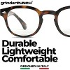 grinderPUNCH Classic Reading Glasses for Women and Men Stylish Lightweight Readers Round Readers for Women and Men (Black, 1, x) - 3 of 4