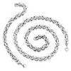 West Coast Jewelry Men's Byzantine Chain Necklace (24") and Bracelet (9") Steel Set - (9mm) - 4 of 4