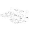 Oversized 173.2" Chenille Modular U-Shaped Sectional Sofa with Bolster Armrests and 2 Ottomans, 6-Piece Free combination Sofa - 4 of 4