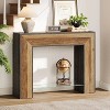 Hommoo Narrow Console Table with Glass Shelf - 4 of 4