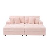 82" Convertible Sectional Sofa with Double Footstools & Storage, 4 Toss Pillows - 3 of 4