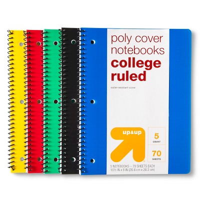 Photo 1 of poly cover notebooks college ruled 20 pack