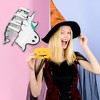 Unique Bargains Halloween Backpack Pattern Hair Clips 2.76" Length White 1 Pc - 2 of 3