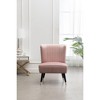 Roundhill Furniture Elon Contemporary Velvet Upholstered Accent Chair, Pink - 3 of 4