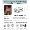 Hypoallergenic 20G Stainless Steel Earring Set: Huggie Hoops, Opal, Ball & CZ Flat Back Studs - 3 of 4