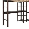 NicBex Full Size Loft Bed with Desk Pine Bed Frame with Open Storage Shelves, Ladder and Full Length Guardrail, No Box Spring Required - 4 of 4