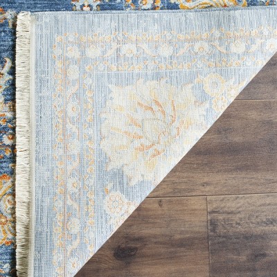 Vintage Blue Persian Style Synthetic Area Rug