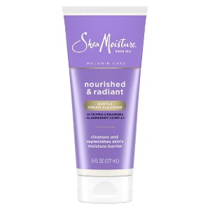 SheaMoisture Melanin Care Gentle Cream Cleanser, Nourished & Radiant with Pro-Ceramides & Elderberry Complex - 6 fl oz - 1 of 4