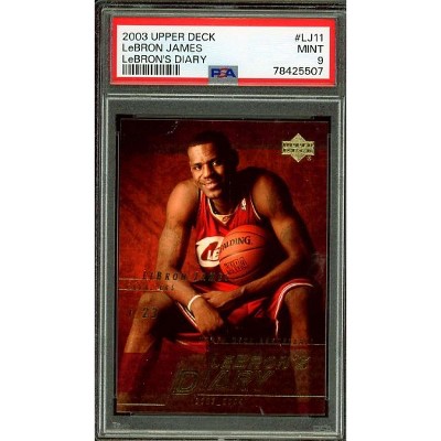 LeBron James Rookie Card 2003-04 Upper Deck Diary #LJ11 PSA 9