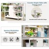 PAGED 66" Large Farmhouse Outdoor Potting Bench Table, Garden Potting Benches & Tables with 2 Drawers & Cabinet, 4-Tier Shelves Potting Table - 3 of 4