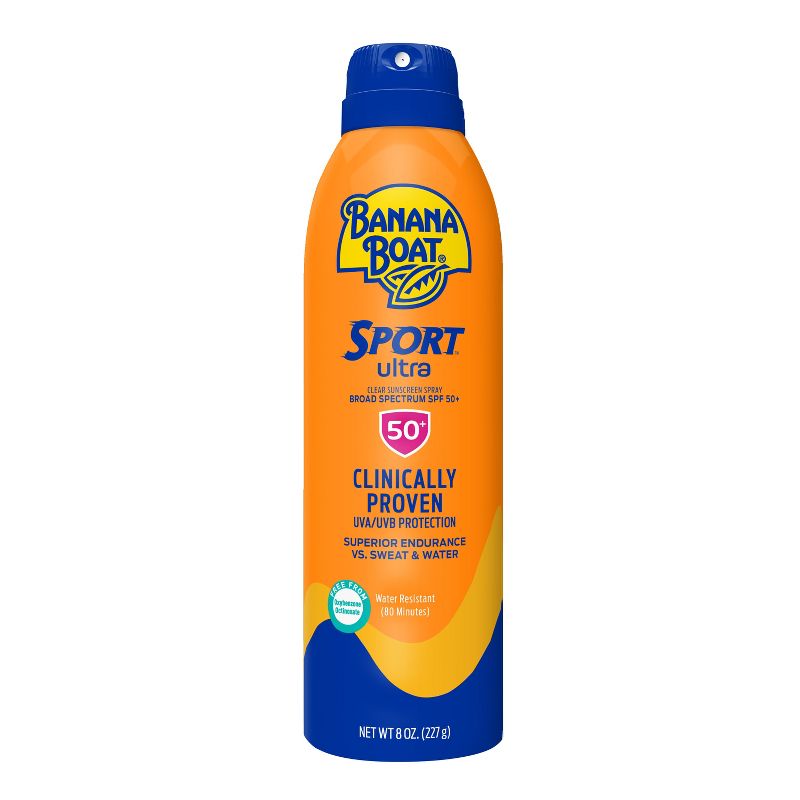 Banana Boat Ultra Sport Clear Sunscreen Spray Bonus Size - SPF 50+ - 8oz, 1 of 9