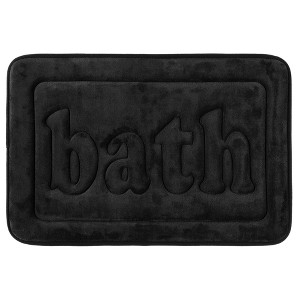 Unique Bargains Memory Foam Water Absorbent Quick Dry Non-Skid Bottom Soft Bathroom Rugs - 1 of 4