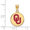 Black Bow Jewelry 14k Yellow Gold Plated Sterling Silver Oklahoma Sooners NCAA Medium Pendant - 2 of 3