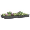 VidaXL Garden Raised Bed with Liner Gray 94.5 in.x47.2 in.x9.8 in. Solid Wood Fir - 3 of 4