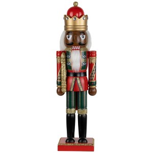 Northlight  Nutcracker King Christmas Figure - 14.25" - Red and Green - 1 of 4