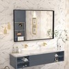 Apmir High-Strength Tempered Glass and Aluminum Alloy Framed French Cleat Mounted Wall Decor Bathroom Vanity Mirror with 5-Year Warranty - 2 of 4
