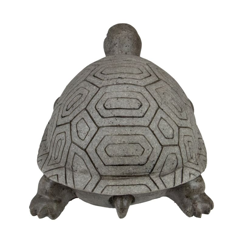 Northlight 11.75" Polished Gray Turtle Outdoor Garden Statue, 4 of 6