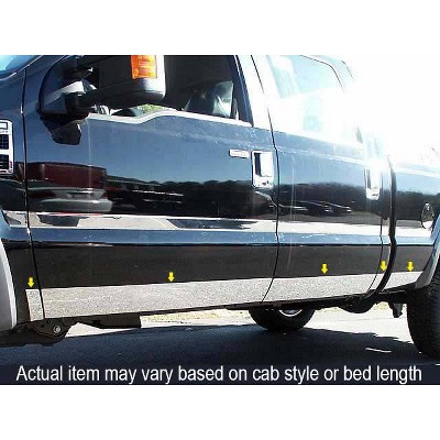 QAA is Compatible with 1999-2007 Ford F-250 & F-350 Super Duty 10 Piece Stainless Rocker Panel Trim, Lower Kit, 5.5" Width TH39321