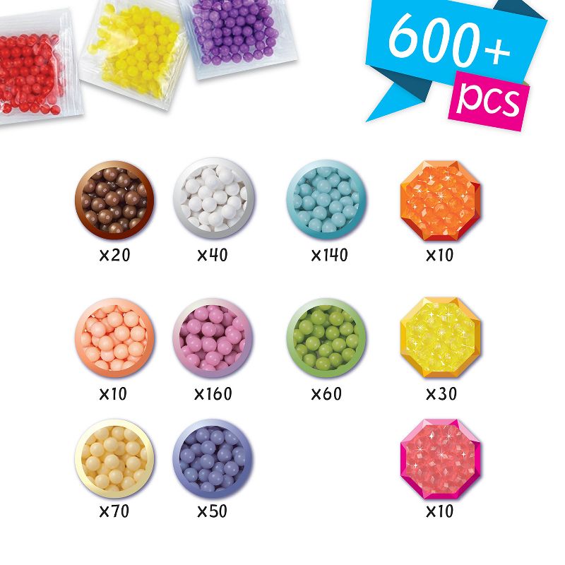 Aquabeads Arts & Crafts Pastel Fancy Theme Bead Refill with over 600 Beads and Templates, Ages 4 and Up, 5 of 6