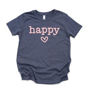 The Juniper Shop Happy Heart Girls Short Sleeve Tee - 1 of 2