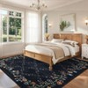 Washable Rug Modern Floral Rug Non Slip Low Pile Rug Stain Resistant Area Rug Non Shedding Indoor Floor Cover for Bedroom Living Room - 4 of 4