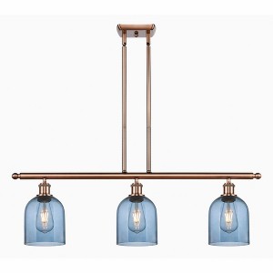 Bella - 3 Light Stem Hung Island In Industrial Style-10 Inches Tall and 36 Inches Wide - 1 of 1