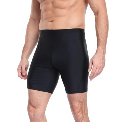 Charmo Men's Thight Swimming Shorts Quick Dry Swim Trunks Elastic Swimwear Boxer Black XL