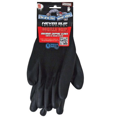 Grease Monkey M Latex Honeycomb Black/gray Dipped Gloves : Target