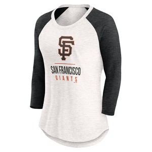 MLB San Francisco Giants Women's White 3/4 Sleeve Fashion T-Shirt - 1 of 3