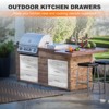 utdoor Kitchen Drawer, 3-Layer Stainless Steel Outdoor Kitchen Access Drawer, Flush Mount BBQ Drawer for Outdoor Kitchens - 3 of 4