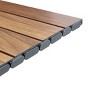 GlasFlength Folding Tables Portable Aluminum Outdoor Table Elegant Simple Design for Camping and Entertaining, Brown, 37"*23.43"*18.5" - 3 of 4
