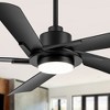 Airsurfer 60" Electroplated Ceiling Fan with LED Light & Remote, 5 ABS Blades, Quiet DC Motor for Indoor Living Room or Bedroom - 2 of 4
