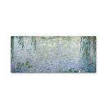 20" x 47" Waterlillies Morning II by Claude Monet - Trademark Fine Art
