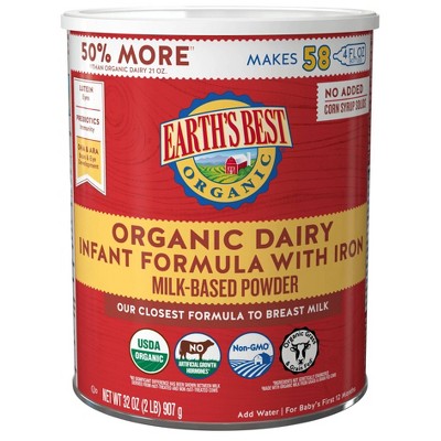 Earth's Best Organic Powder Infant Formula - 32oz